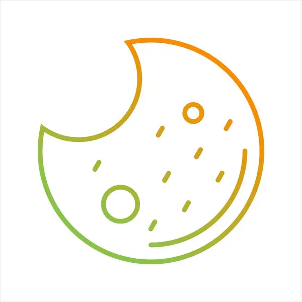 Hermosa línea de galletas Vector icono — Vector de stock
