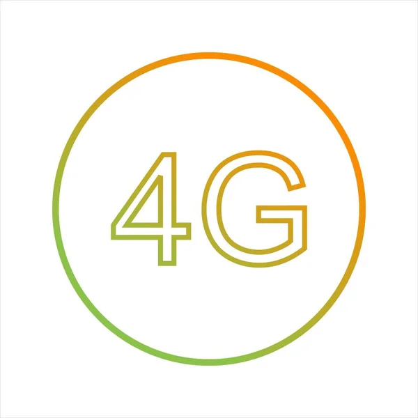 아름다운 4G 라인 벡터 아이콘 — 스톡 벡터
