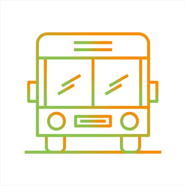 Hermosa línea de autobús escolar Vector icono — Vector de stock