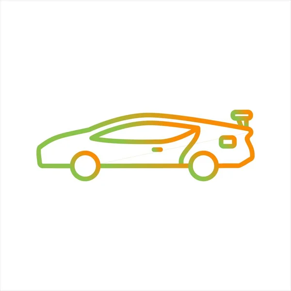 Beautiful Sports Car Line Vector Icon — ストックベクタ