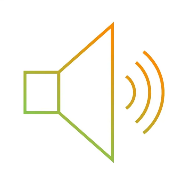 Belle ligne de haut-parleur haut-parleur vectoriel Icône — Image vectorielle