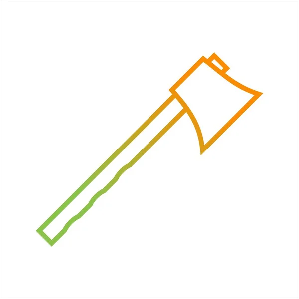 Belo ícone de vetor de linha de machado — Vetor de Stock