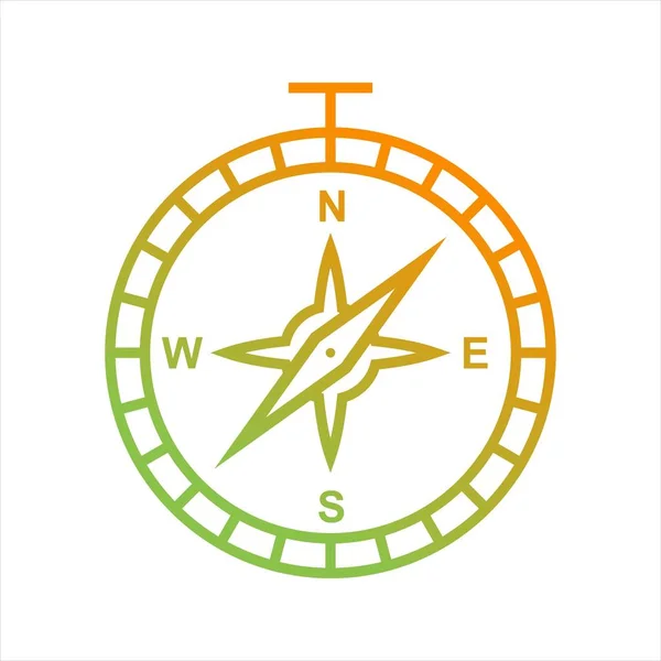 Beautiful Compass Line Vector Icon — Stock Vector