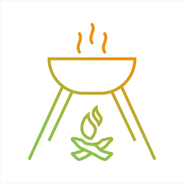 Beautiful Cooking Food Line Vector Icon — Stock Vector