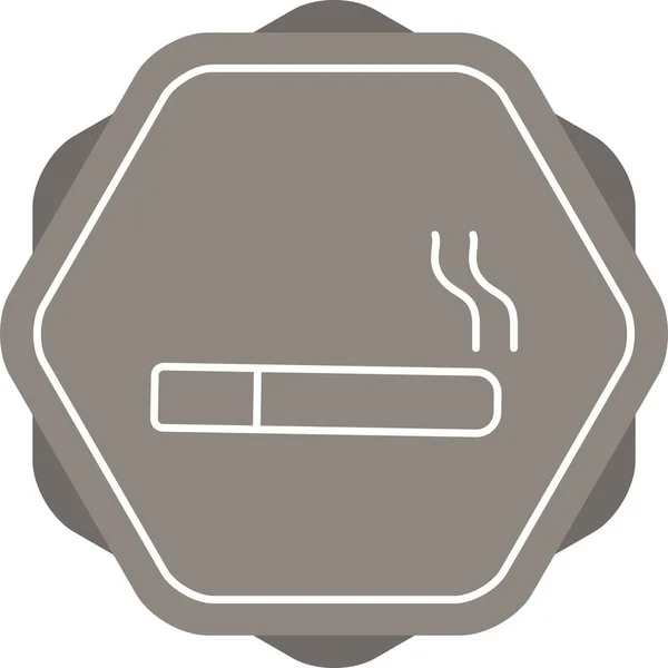 Belle ligne de cigarette vectorielle Icône — Image vectorielle