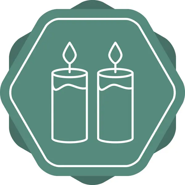 Lindas velas Line Vector Icon — Vetor de Stock