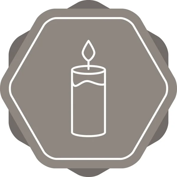 Schöne Kerzenlinie Vektor-Symbol — Stockvektor