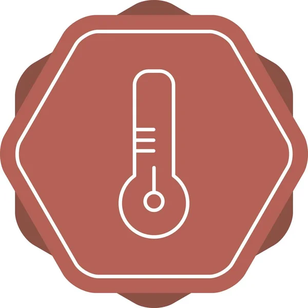 Bela linha de termômetro vetor ícone —  Vetores de Stock