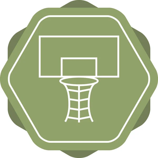 Όμορφη Volleyball Hoop Vector Εικονίδιο — Διανυσματικό Αρχείο