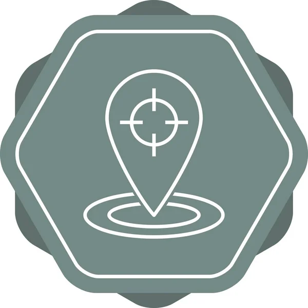 Schöne Trace Location Line Vektor Icon — Stockvektor