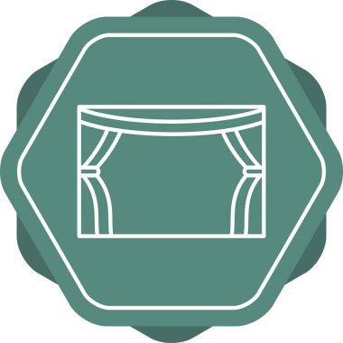 Güzel Sinema Salonu Satır Vektörü Simgesi