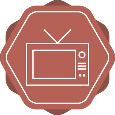 Güzel Televizyon Hattı Vektör Simgesi