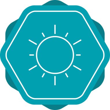 Güzel Güneş Çizgisi Vektör Simgesi