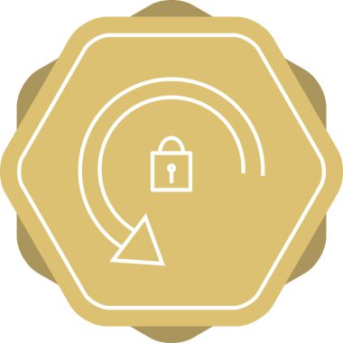 Güzel Döndürme Kilitli Satır Vektörü Simgesi