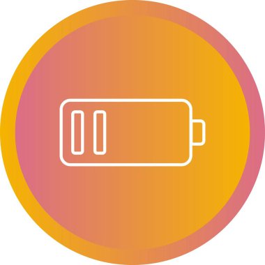 Güzel Düşük Batarya Hattı Vektör Simgesi