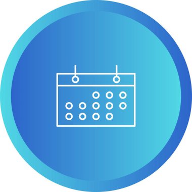 Güzel Takvim Satır Vektörü Simgesi