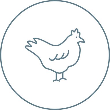 Güzel Tavuk Hattı Vektör Simgesi