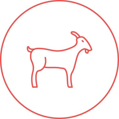 Güzel Keçi Çizgisi Vektör Simgesi