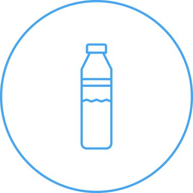 Güzel Su Şişe Hattı Vektör Simgesi