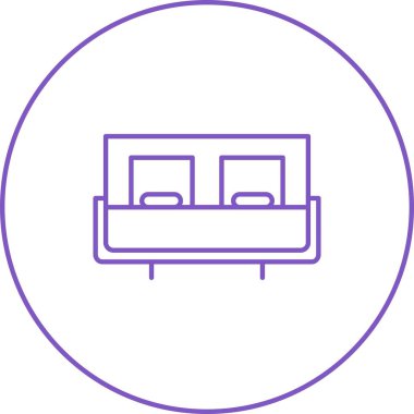 Güzel Yatak Hattı Vektör Simgesi