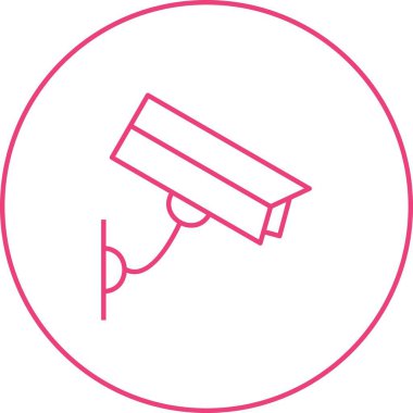 Güzel CCTV Kamera Hattı Vektör Simgesi