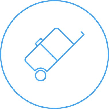 Güzel Bavul Çizgisi Vektör Simgesi