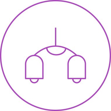 Güzel Tavan Işığı Çizgisi Vektör Simgesi