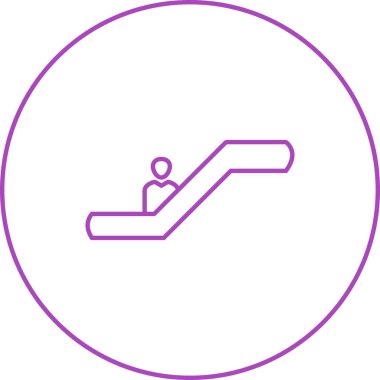 Güzel yürüyen merdiven Çizgisi Vektör Simgesi