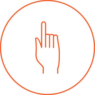 Güzel Yükseltilmiş Parmak Çizgisi Vektör Simgesi