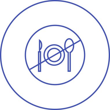 Gıda Çizgisi Yok Vektör Simgesi