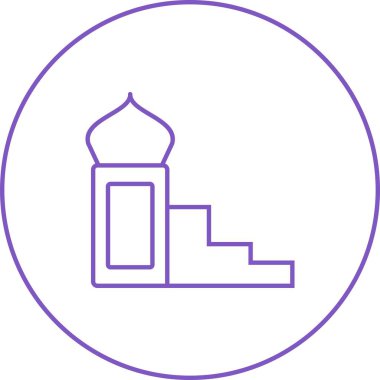 Güzel Mimbar Satır Vektörü Simgesi