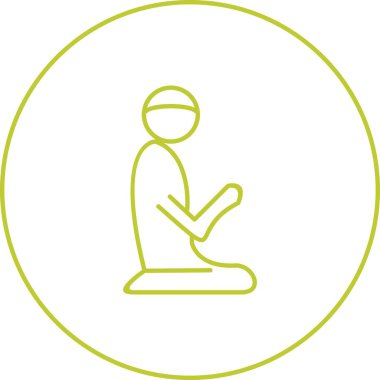 Güzel İbadet Hattı Vektör Simgesi