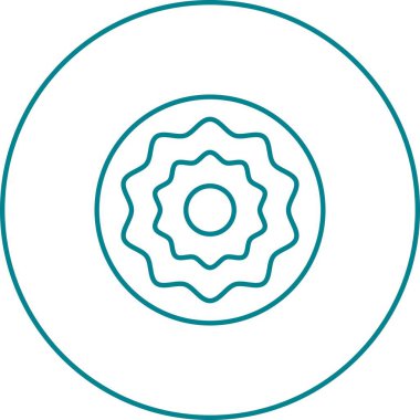 Güzel Kurabiye Çizgisi Vektör Simgesi