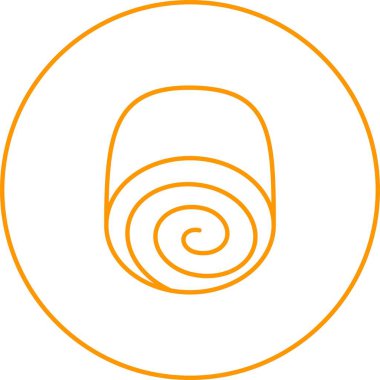 Güzel İsviçre rulo Hattı Vektör Simgesi