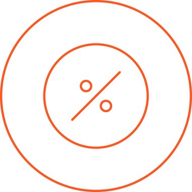 Güzel Yüzdelik Satır Vektörü Simgesi