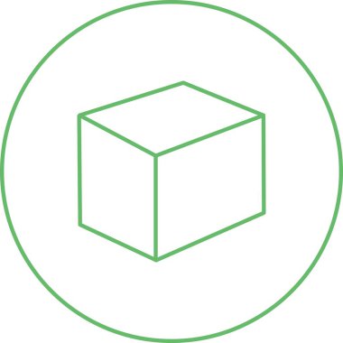 Güzel Küp Satır Vektörü Simgesi