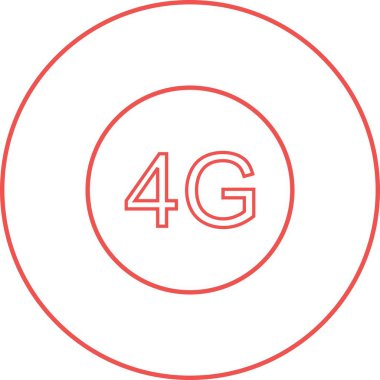 Güzel 4G Satır Vektörü Simgesi