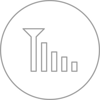 Güzelim Mobil Sinyaller Satır Vektörü Simgesi