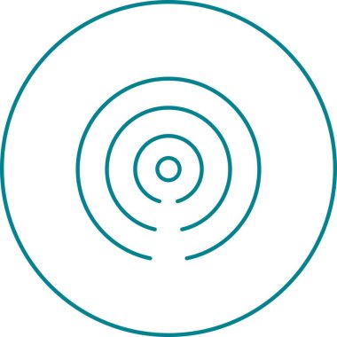 Güzel Yeşil Nokta Sinyal Hattı Vektör Simgesi