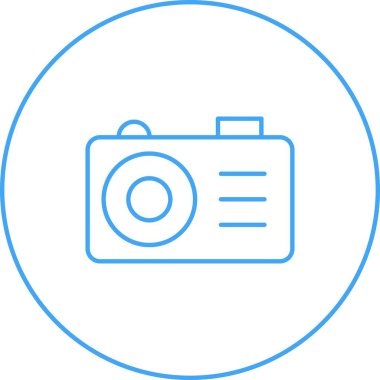 Güzel Kamera Hattı Vektör Simgesi