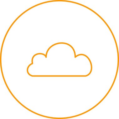 Güzel Bulut Çizgisi Vektör Simgesi