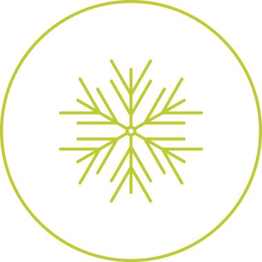 Güzel Kar Tanesi Çizgisi Vektör Simgesi