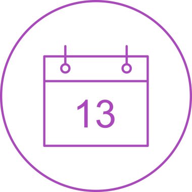 Güzel Takvim Satır Vektörü Simgesi