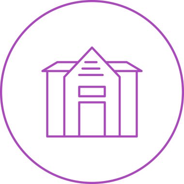 Güzel Ev Satırı Vektör Simgesi