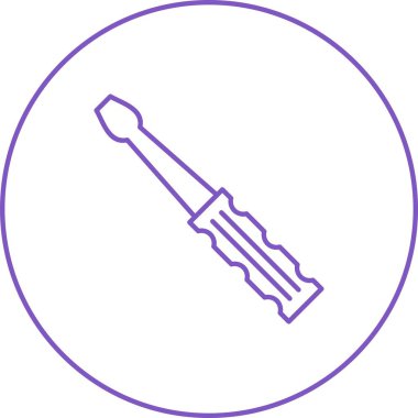 Güzel Tornavida Satır Vektörü Simgesi