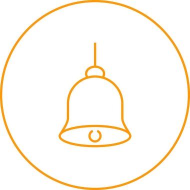 Güzel Çan Çizgisi Vektör Simgesi