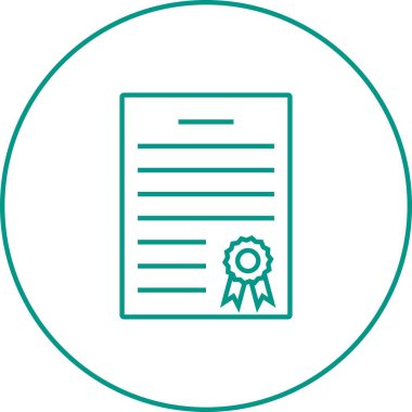 Güzel Diploma Çizgisi Vektör Simgesi