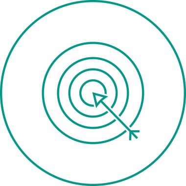 Güzel Hedef Satır Vektör Simgesi