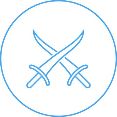 Güzel Arap Kılıç Satırı Vektörü Simgesi