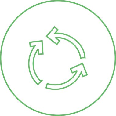 Güzel Döngü Oku Satır Vektörü Simgesi